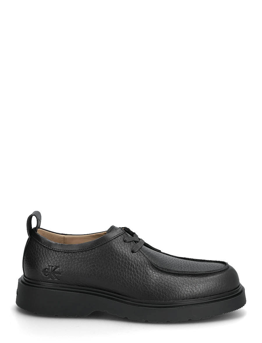 Calvin Klein - COMBAT APRON LACEUP LTH - chukka boots - triple black - 1