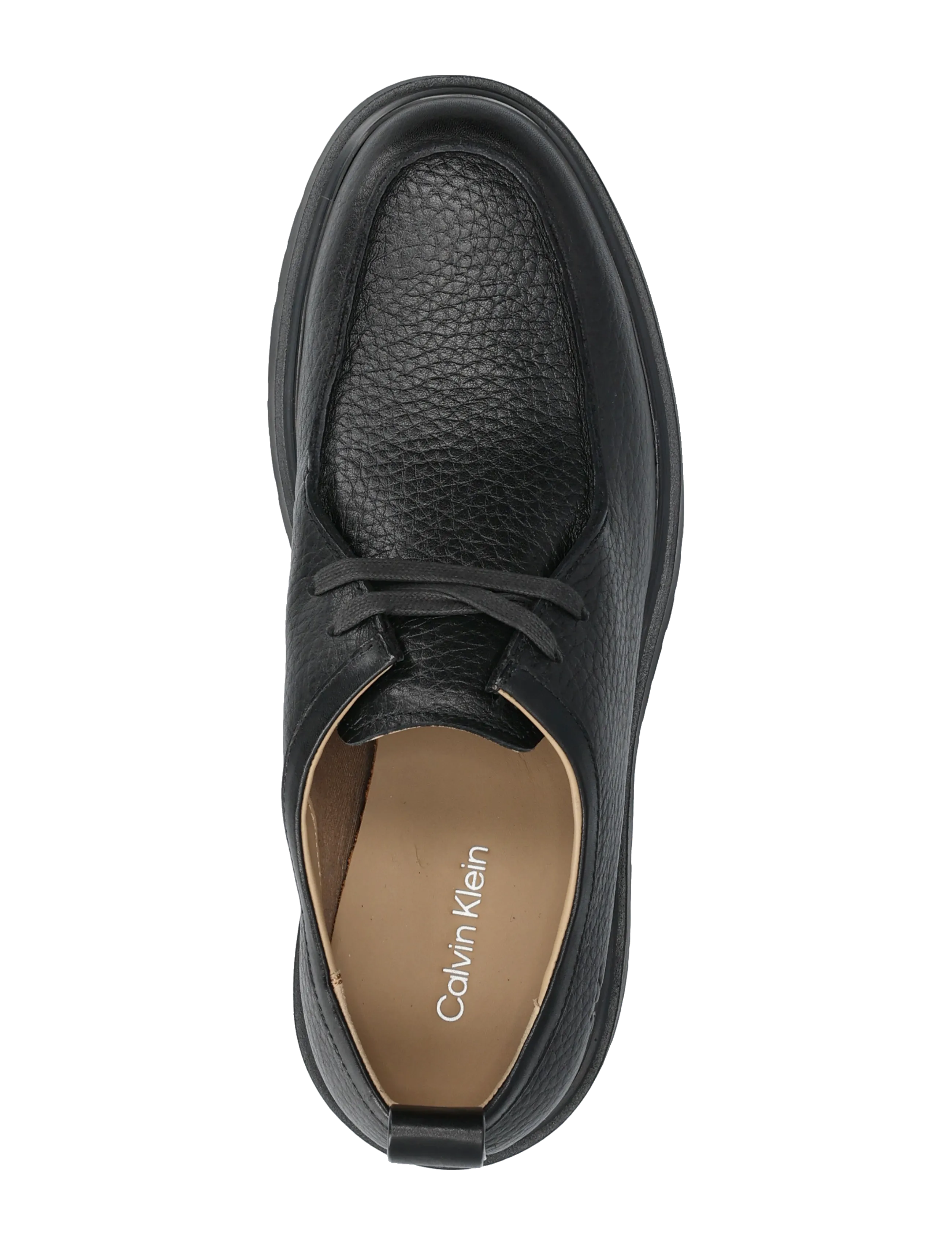Calvin Klein - COMBAT APRON LACEUP LTH - chukka boots - triple black - 3