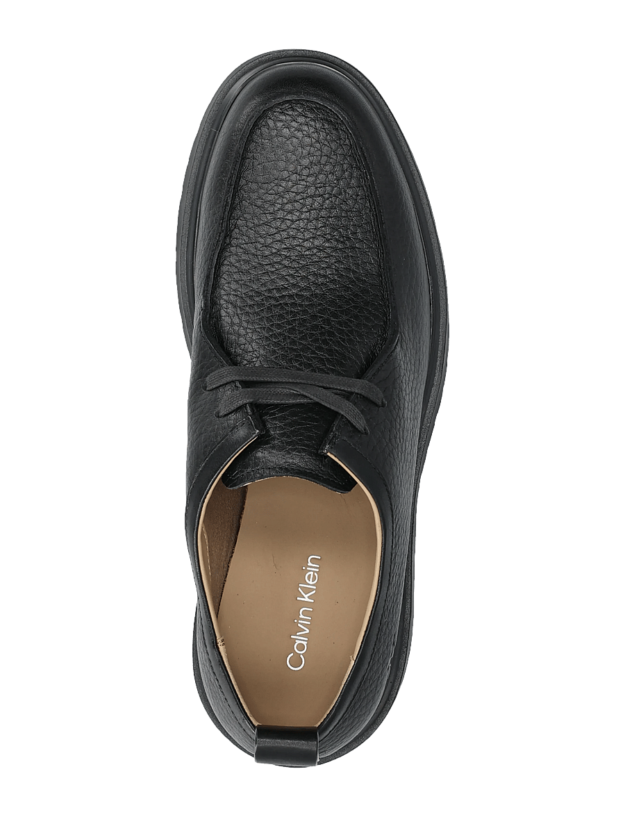 Calvin Klein - COMBAT APRON LACEUP LTH - chukka boots - triple black - 3