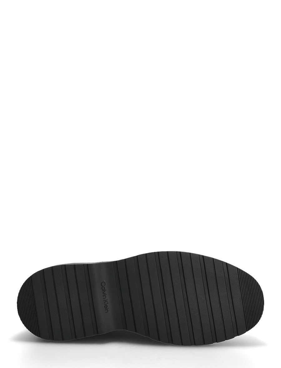 Calvin Klein - COMBAT APRON LACEUP LTH - chukka boots - triple black - 4