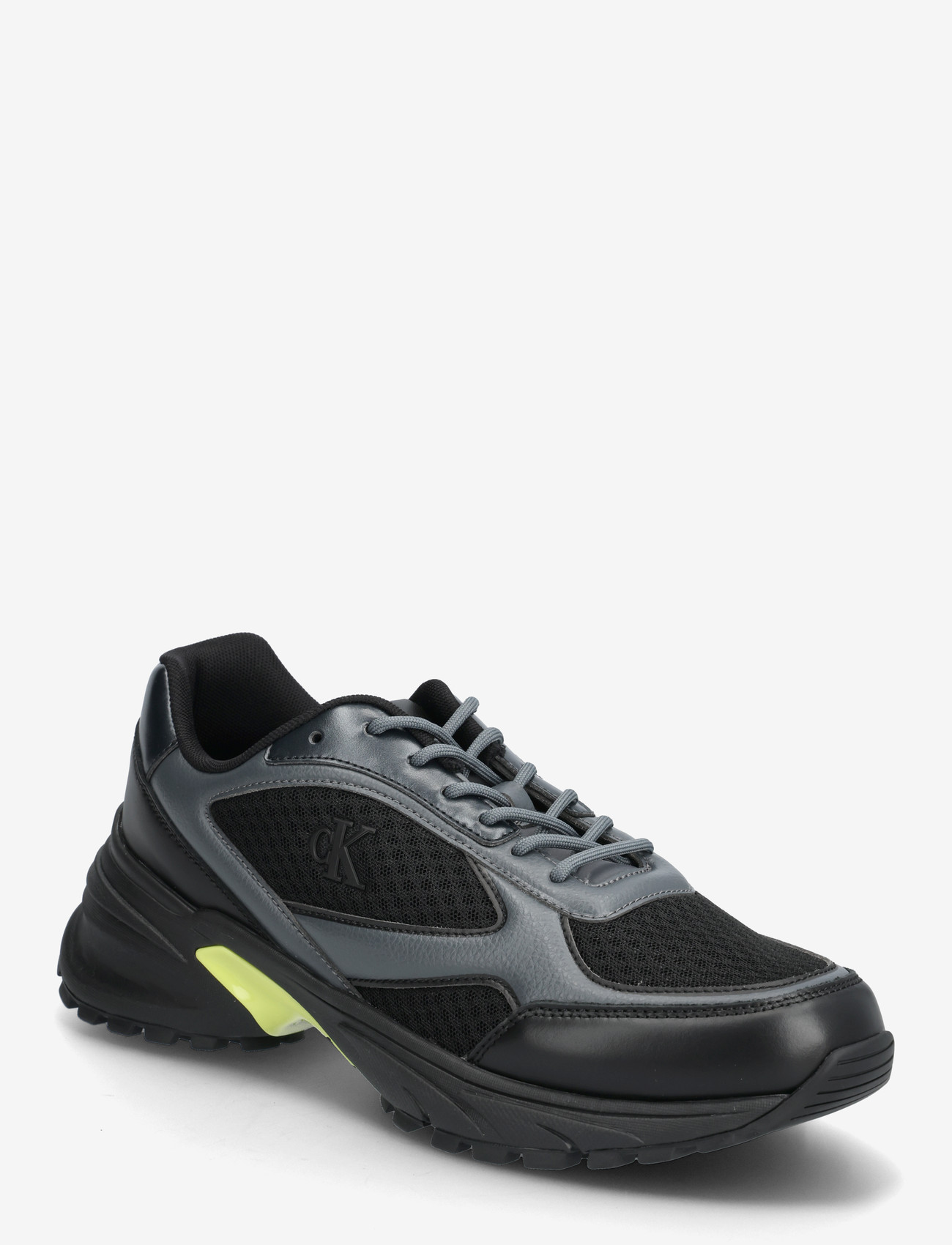 Calvin Klein - HIKE RUNNER LACEUP MESH MIX - låga sneakers - black coal buttercup - 0