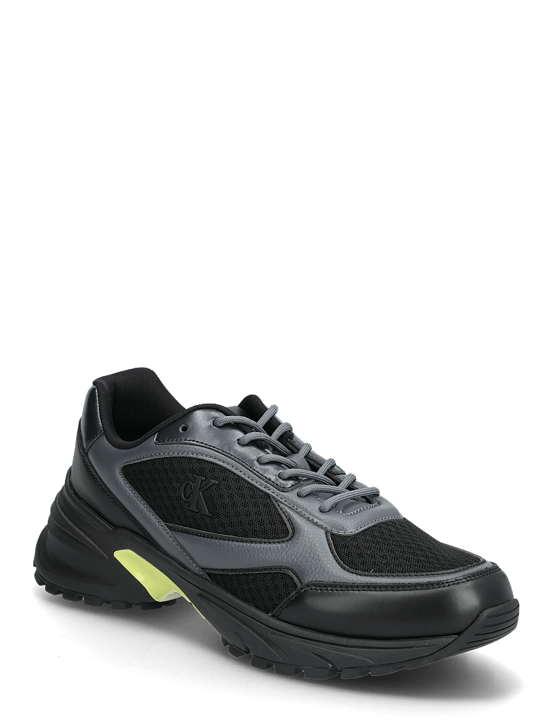 Calvin Klein - HIKE RUNNER LACEUP MESH MIX - låga sneakers - black coal buttercup - 0