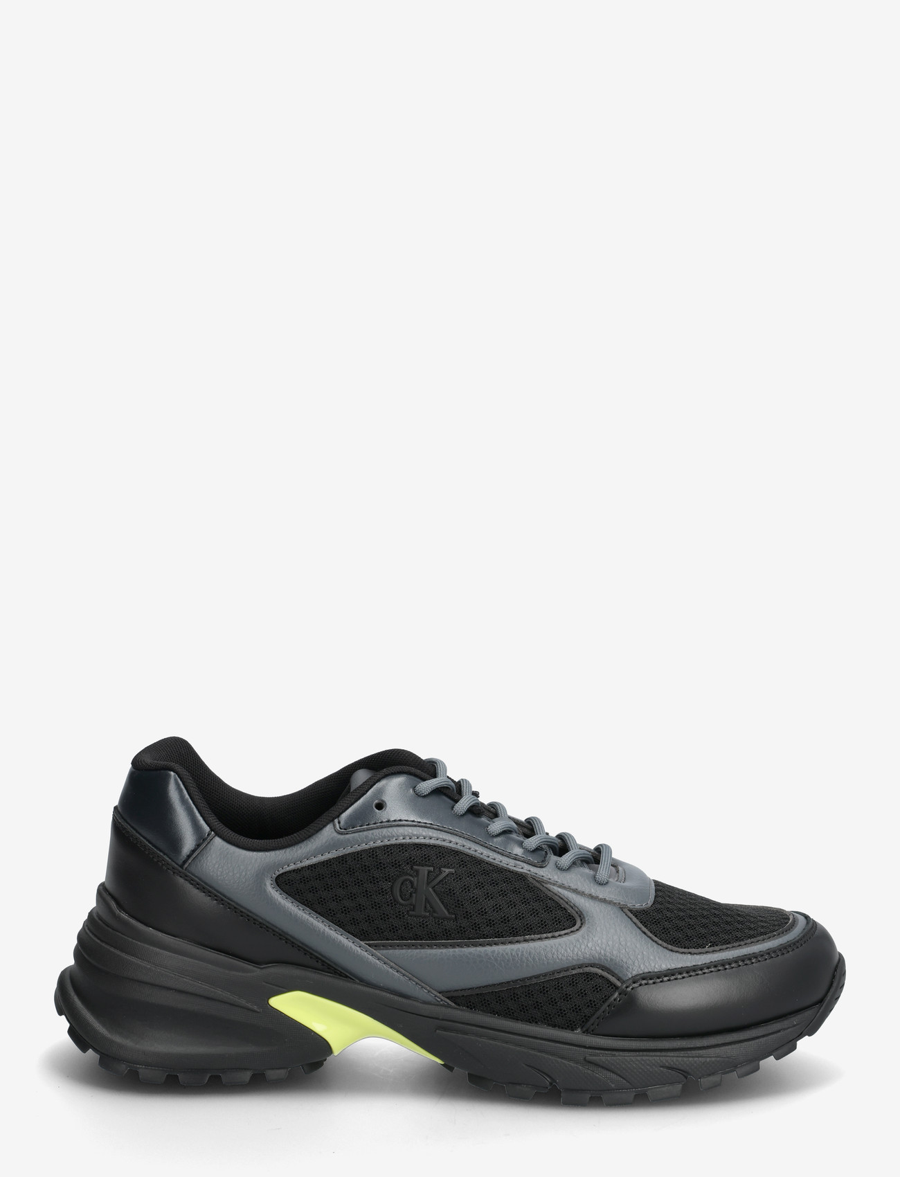 Calvin Klein - HIKE RUNNER LACEUP MESH MIX - låga sneakers - black coal buttercup - 1