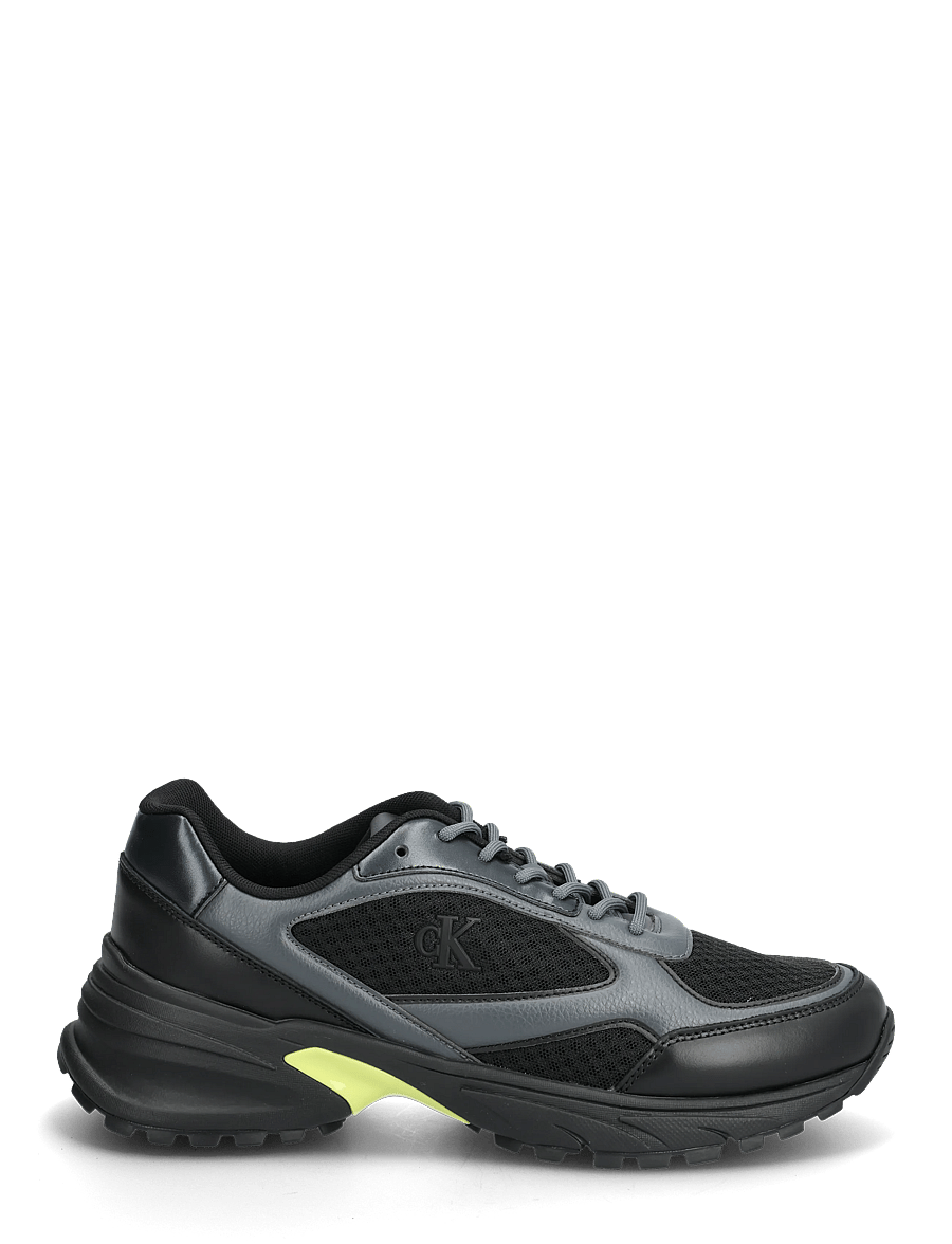 Calvin Klein - HIKE RUNNER LACEUP MESH MIX - madala säärega - black coal buttercup - 1