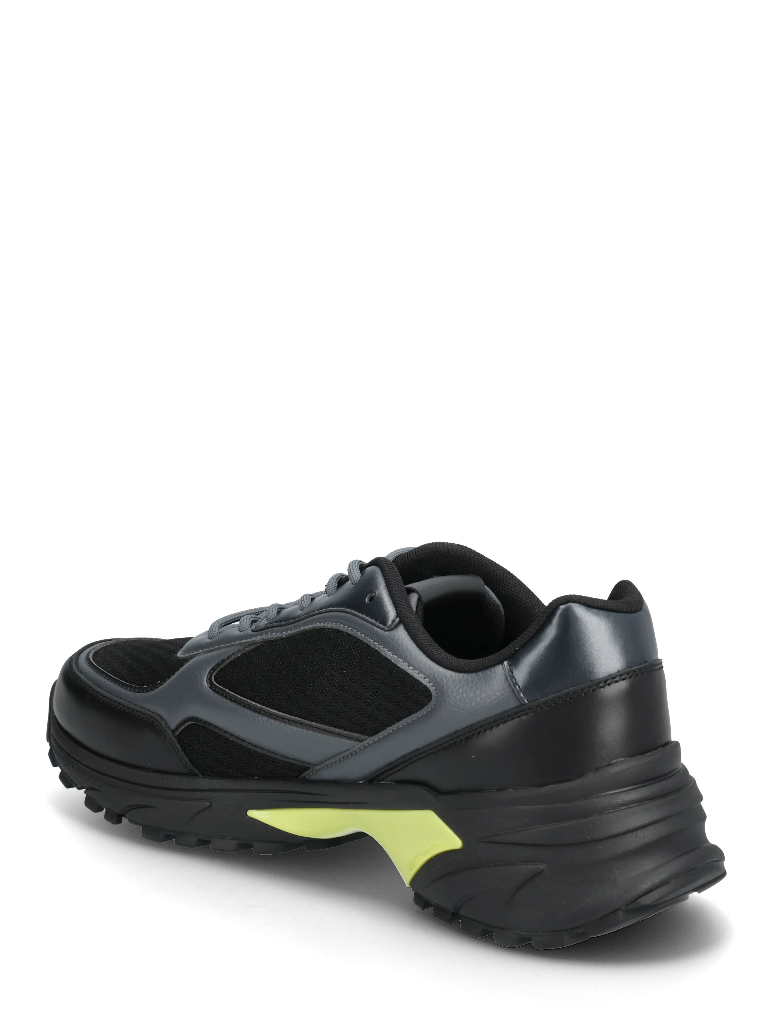 Calvin Klein - HIKE RUNNER LACEUP MESH MIX - lave sneakers - black coal buttercup - 2
