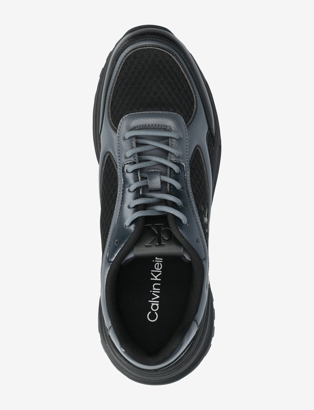 Calvin Klein - HIKE RUNNER LACEUP MESH MIX - låga sneakers - black coal buttercup - 3