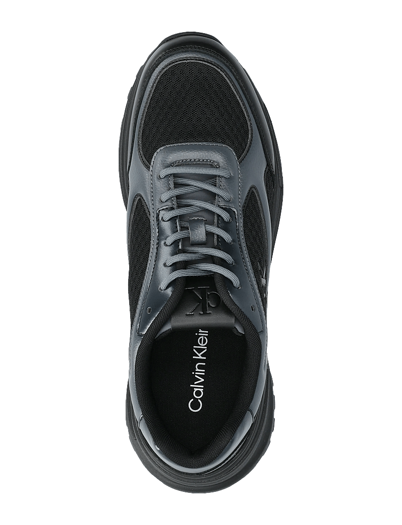 Calvin Klein - HIKE RUNNER LACEUP MESH MIX - låga sneakers - black coal buttercup - 3