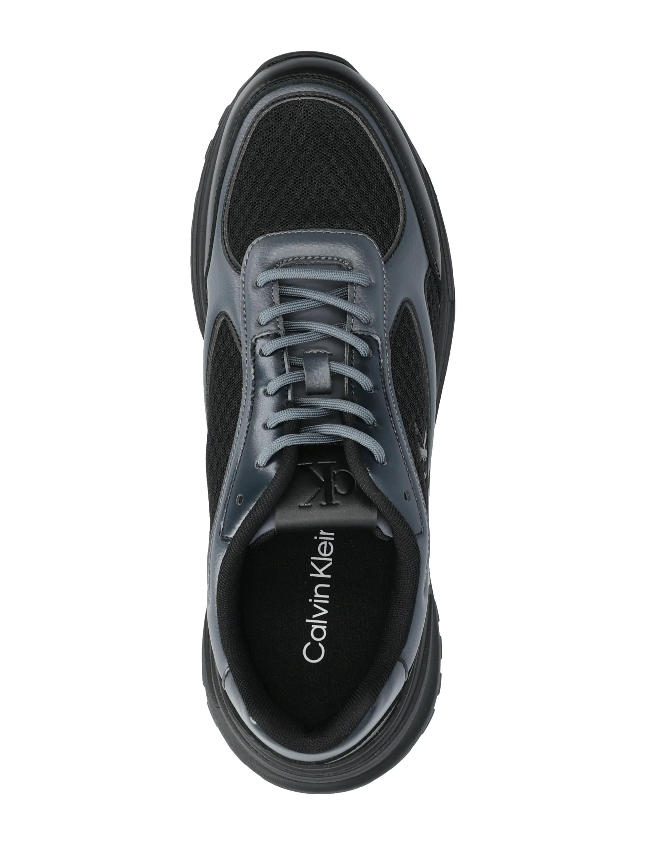 Calvin Klein - HIKE RUNNER LACEUP MESH MIX - lave sneakers - black coal buttercup - 3