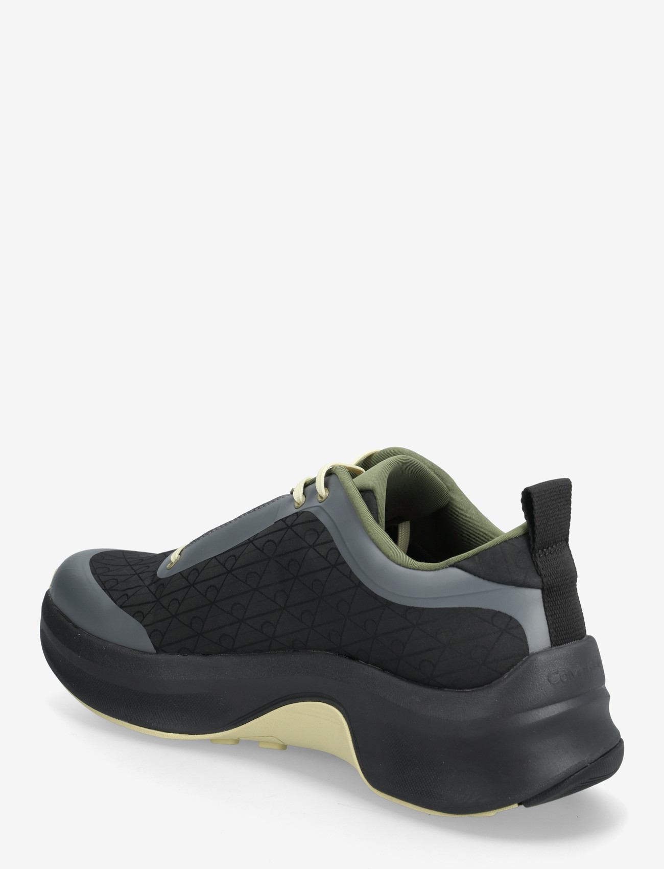 Calvin Klein - CHUNKY RUNNER LACE UP MIX AOP - lave sneakers - black medieval forest coal lime - 2