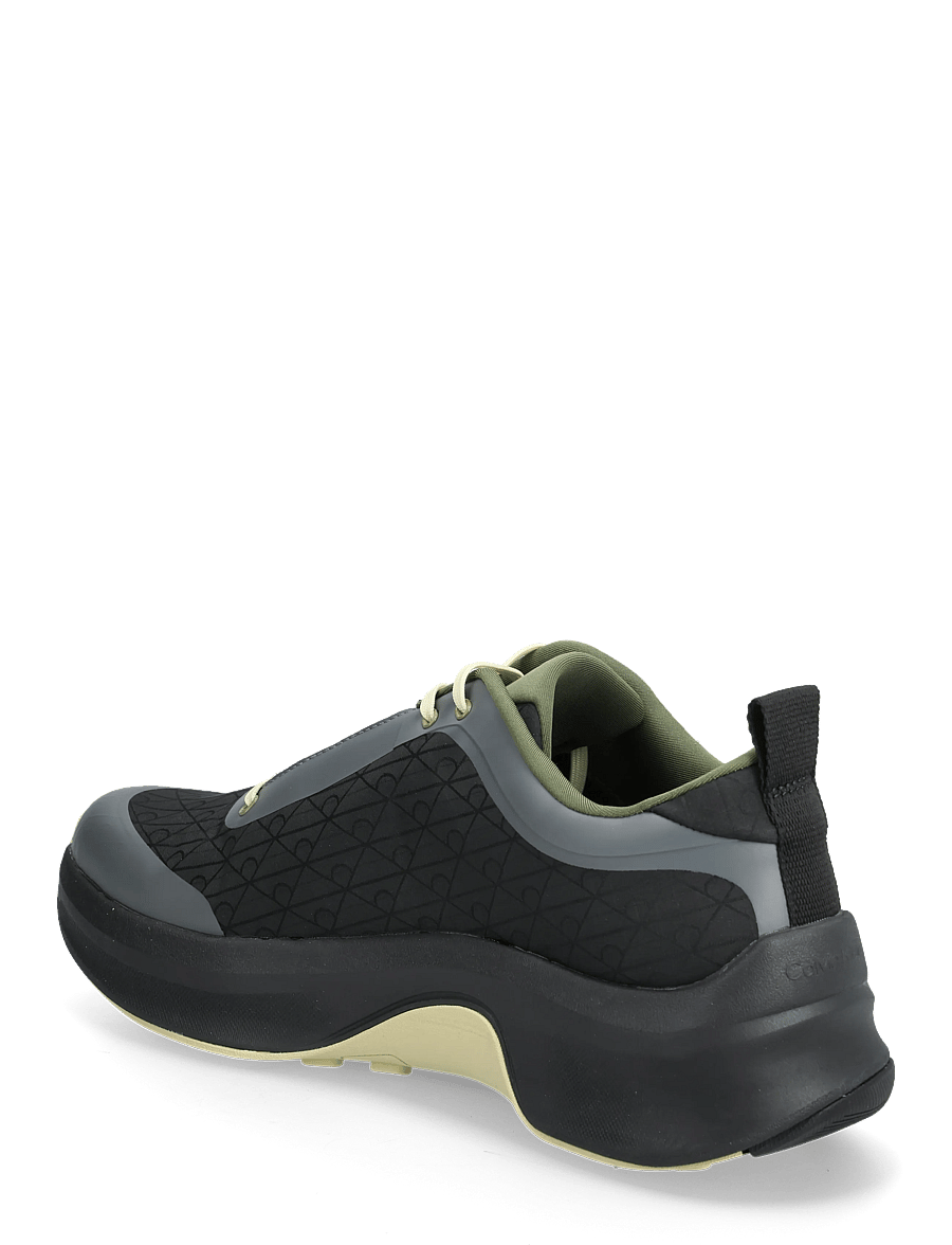 Calvin Klein - CHUNKY RUNNER LACE UP MIX AOP - low-top sneaker - black medieval forest coal lime - 2