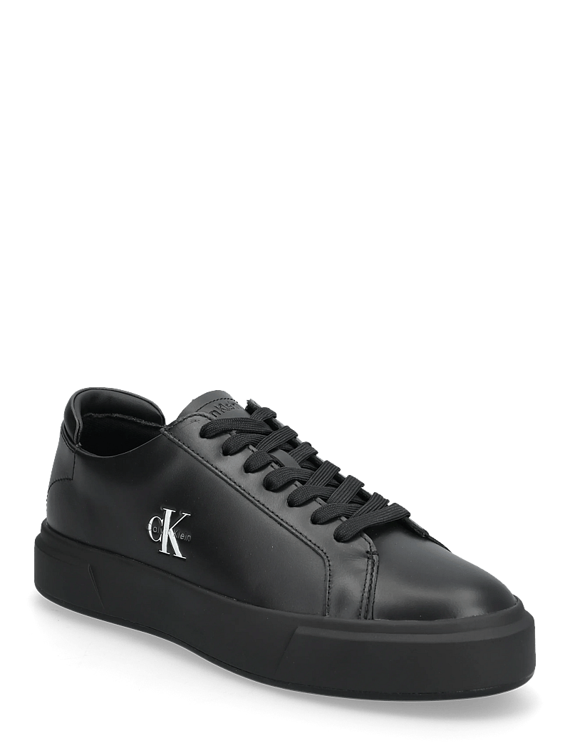 Calvin Klein - BASKET CUPSOLE LACEUP LTH ML - madala säärega tossud - triple black - 0