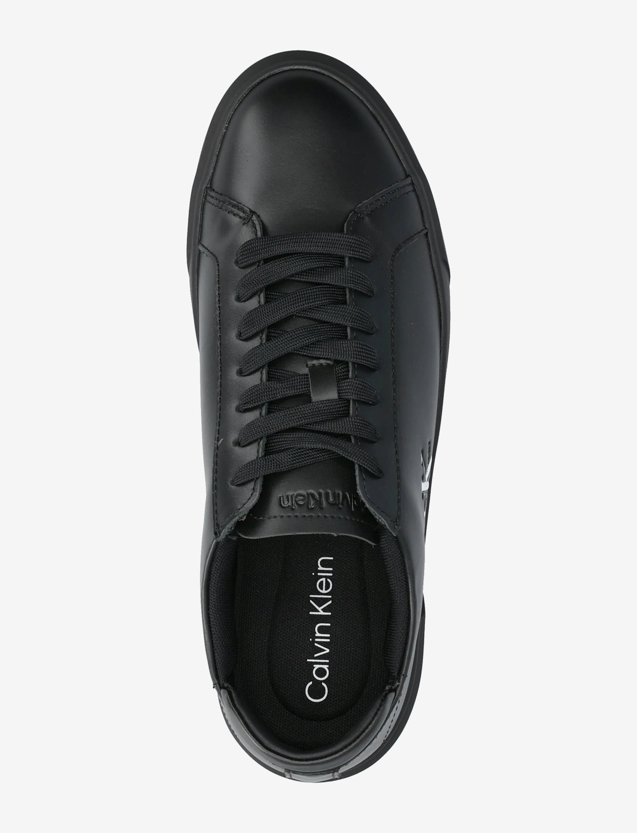 Calvin Klein - BASKET CUPSOLE LACEUP LTH ML - madala säärega tossud - triple black - 3
