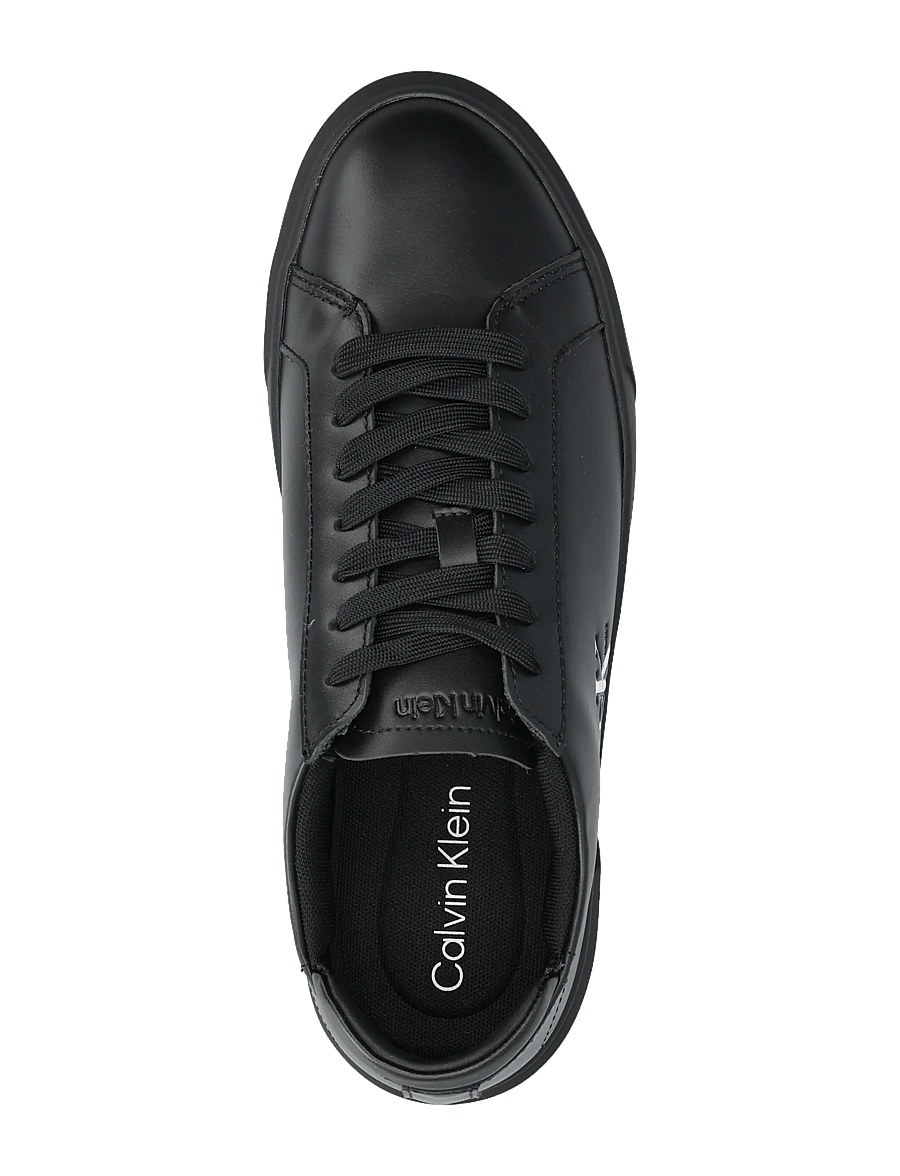 Calvin Klein - BASKET CUPSOLE LACEUP LTH ML - madala säärega - triple black - 3