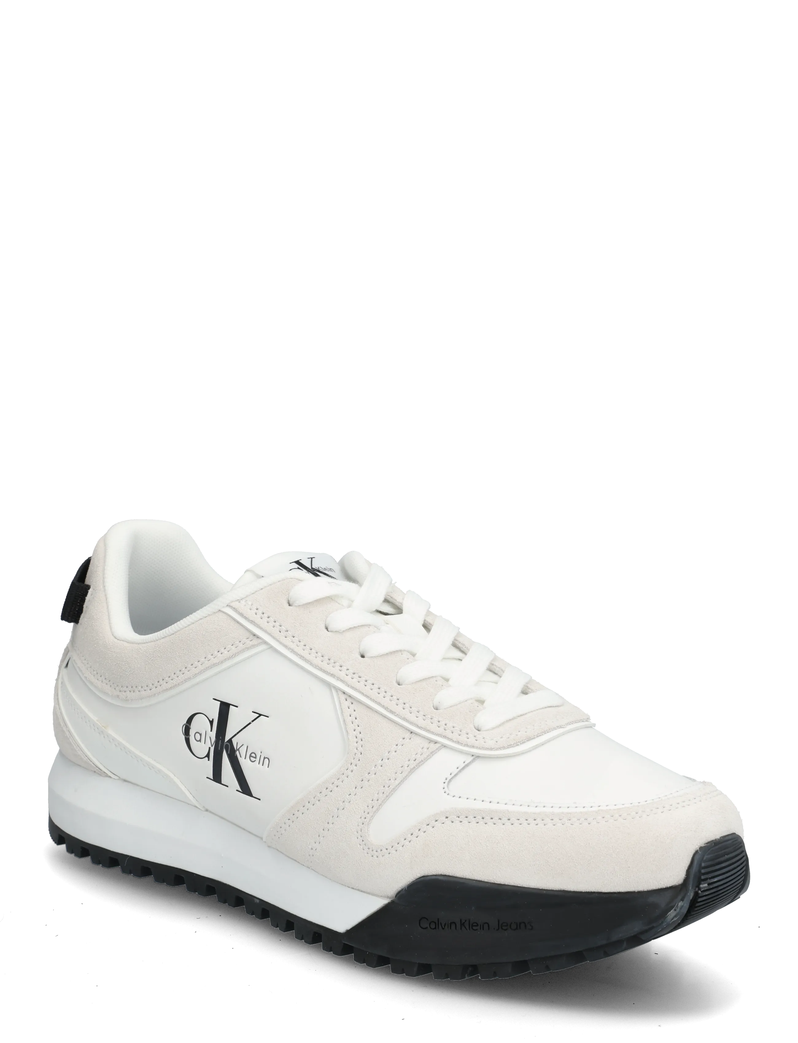 Calvin Klein TOOTHY RUNNER IRREGULAR LINES - Schuhe - BRIGHT WHITE BLACK / white