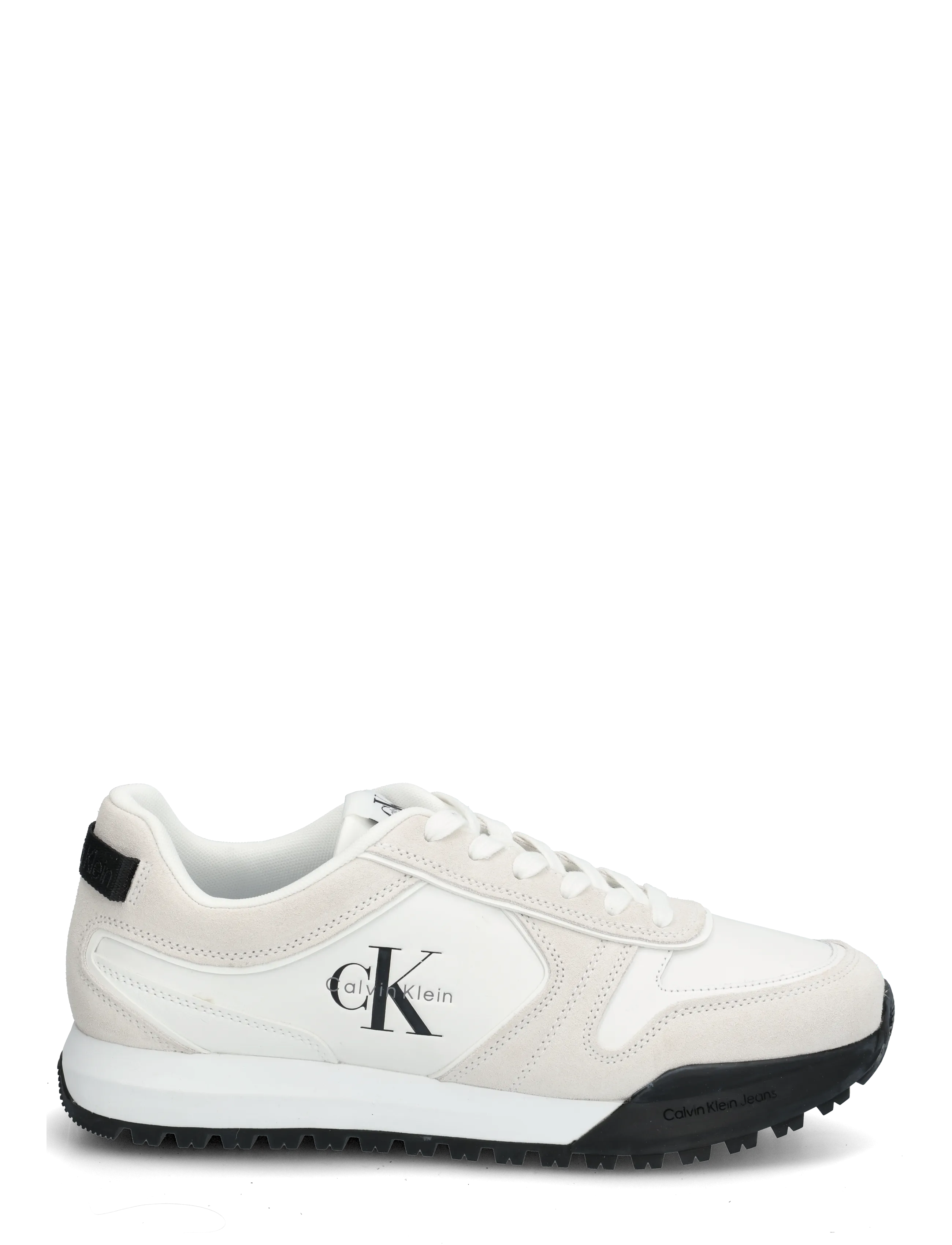 Calvin Klein - TOOTHY RUNNER IRREGULAR LINES - sneaker - bright white black - 2