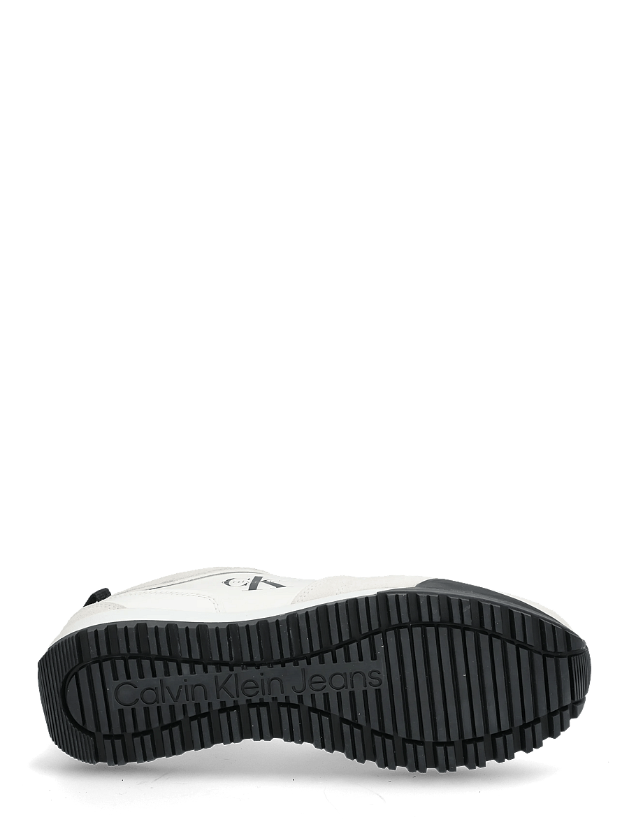 Calvin Klein - TOOTHY RUNNER IRREGULAR LINES - sneaker - bright white black - 4
