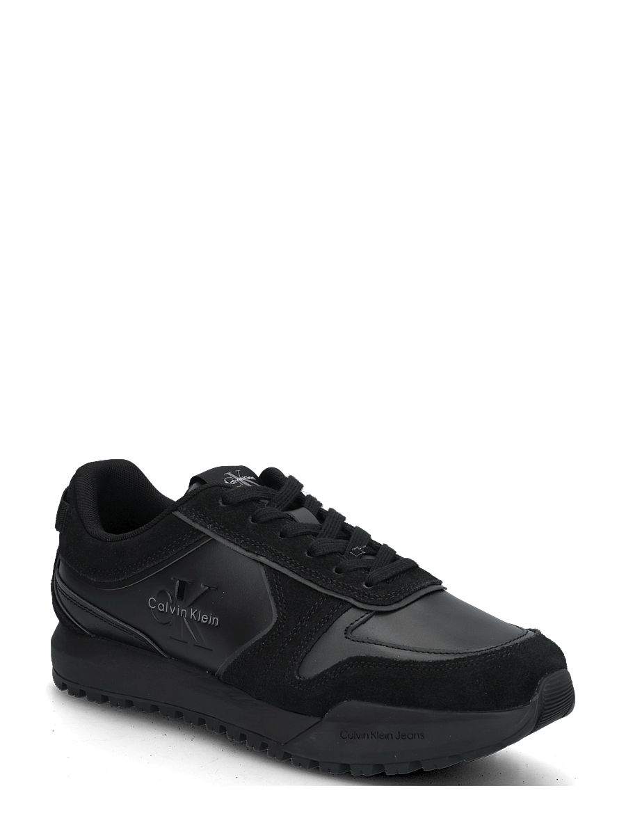 Calvin Klein - TOOTHY RUNNER IRREGULAR LINES - madala säärega - triple black - 0