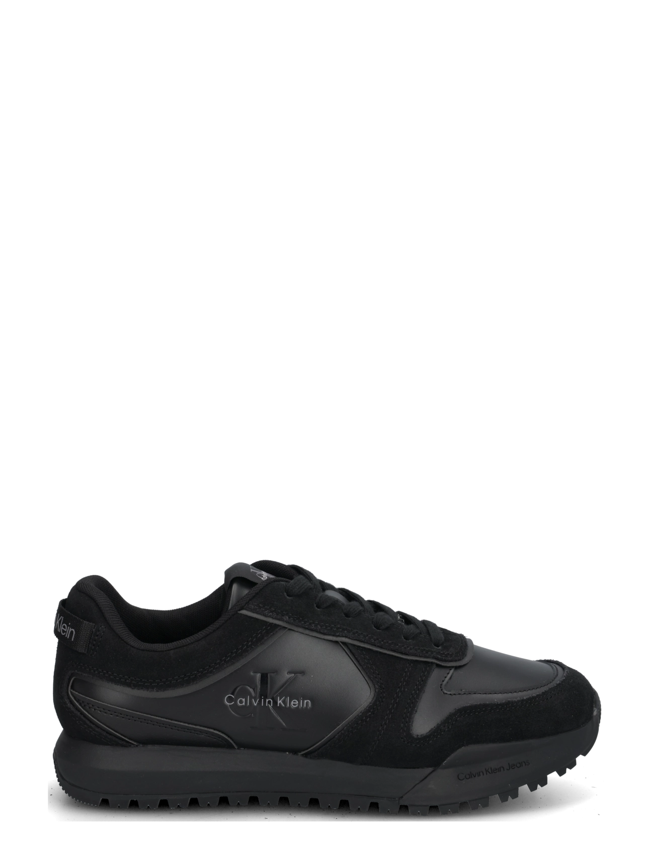 Calvin Klein - TOOTHY RUNNER IRREGULAR LINES - madala säärega - triple black - 2