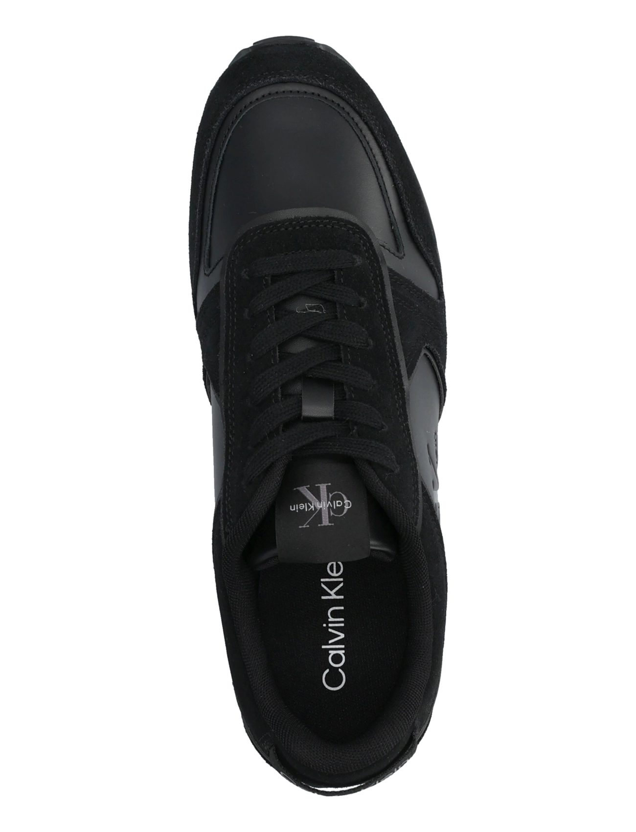 Calvin Klein - TOOTHY RUNNER IRREGULAR LINES - madala säärega - triple black - 3