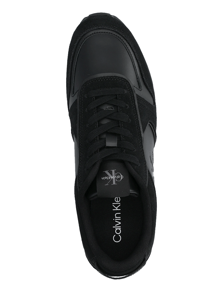 Calvin Klein - TOOTHY RUNNER IRREGULAR LINES - madala säärega - triple black - 3