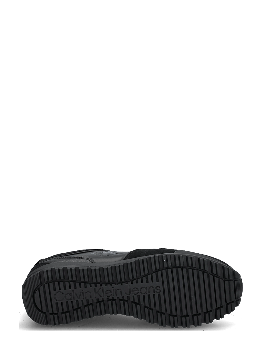Calvin Klein - TOOTHY RUNNER IRREGULAR LINES - madala säärega - triple black - 4