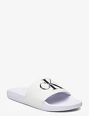 Calvin Klein - SLIDE MONOGRAM CO - pool-sandalen - bright white/black - 0