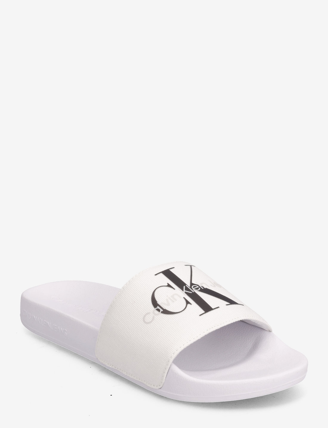 Womens white calvin klein discount sliders