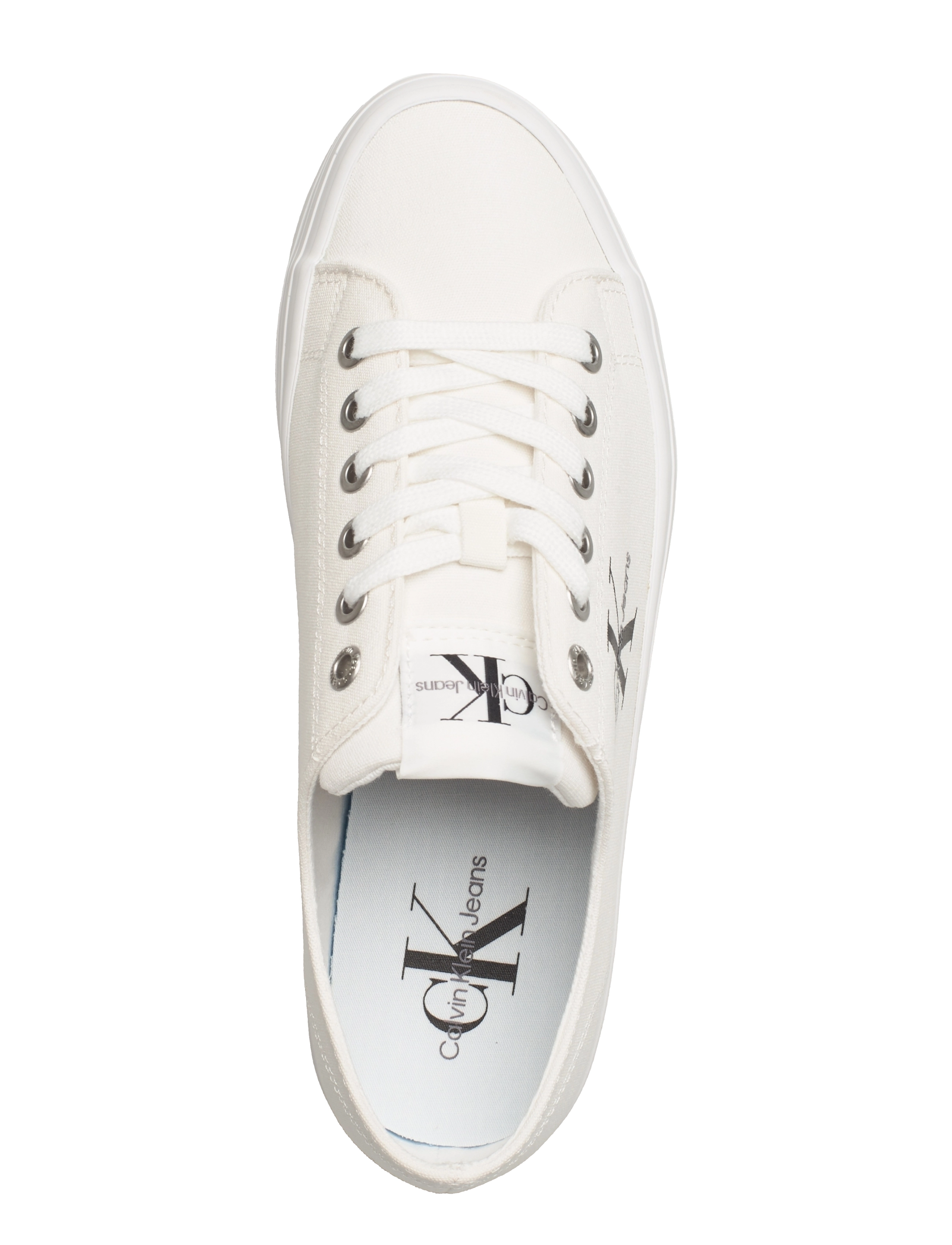 Calvin Klein - VULCANIZED FLATFORM LACEUP CO - bright white - 3