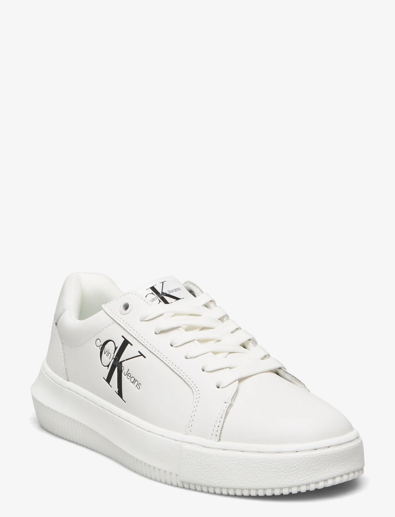 Calvin Klein - CHUNKY CUPSOLE MONO LTH WN - niedrige sneakers - white - 0