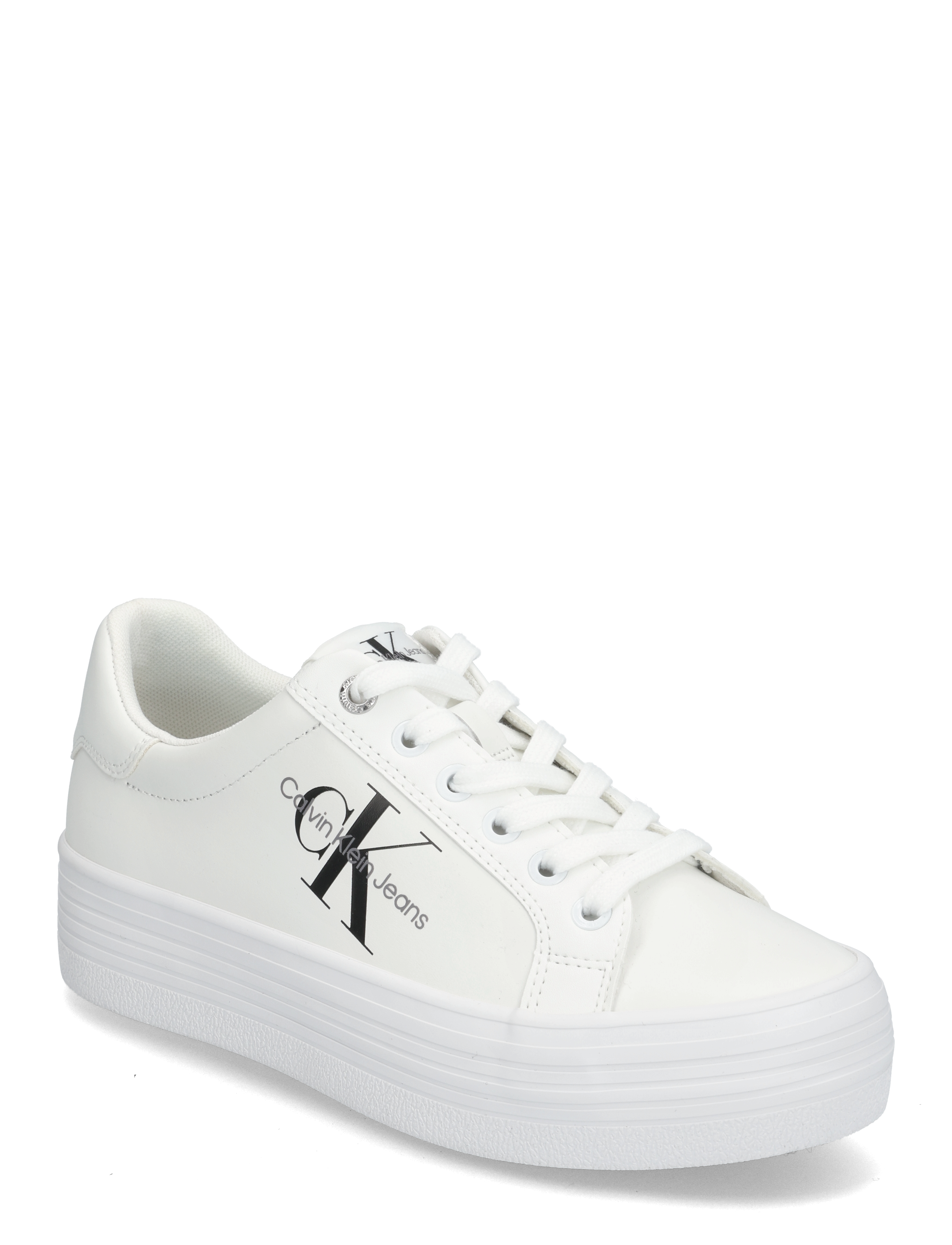 Calvin Klein VULC FLATFORM LACEUP LOW LTH - Schuhe - BRIGHT WHITE / white
