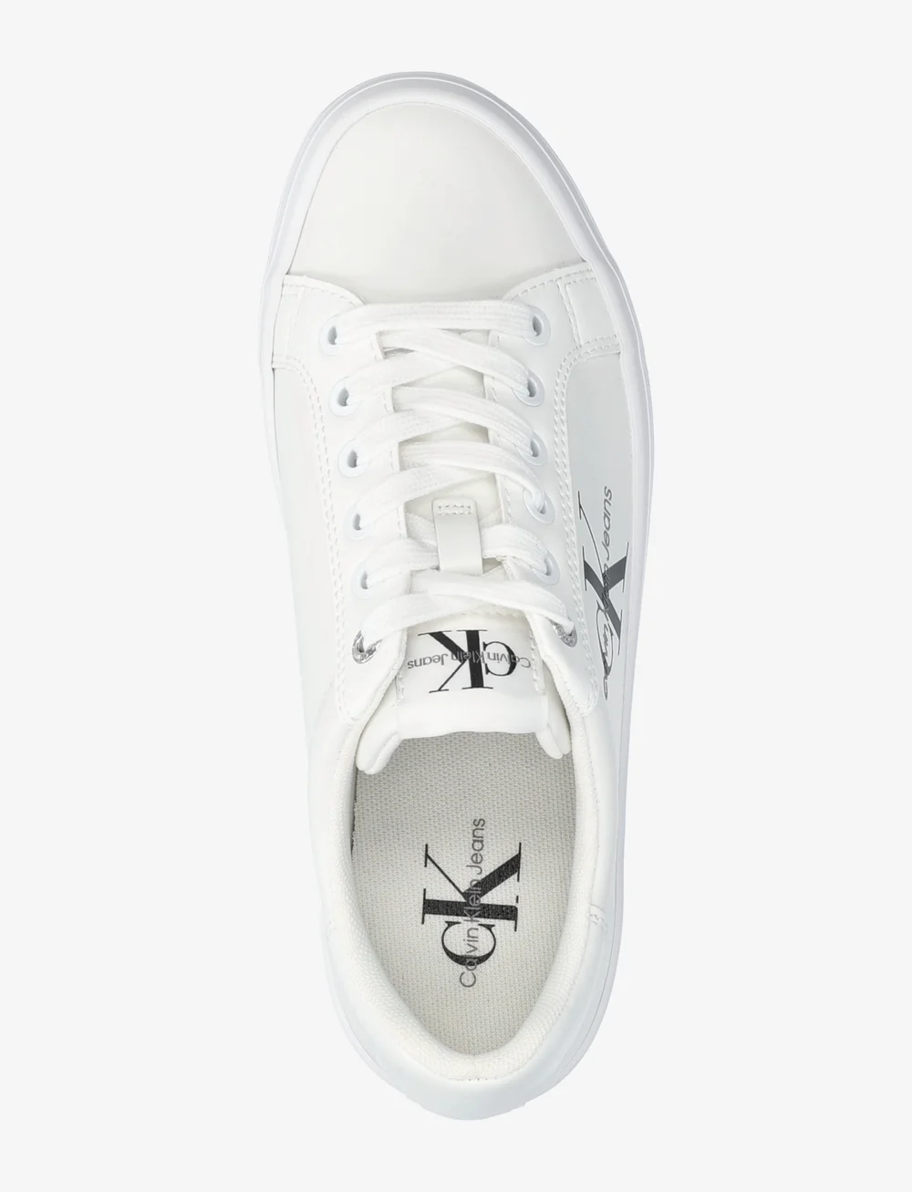 Calvin Klein - VULC FLATFORM LACEUP LOW LTH - konfirmation - bright white - 3