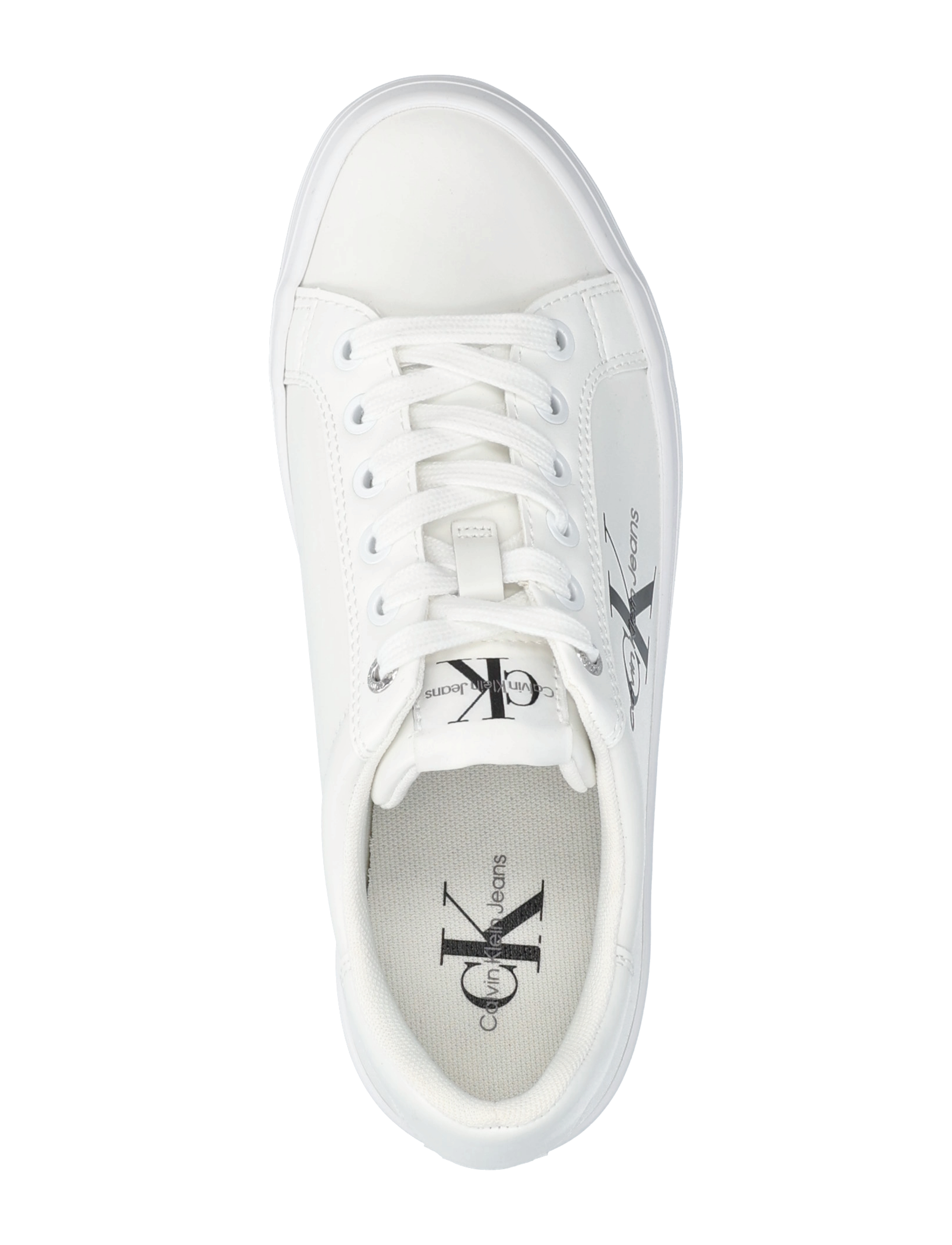 Calvin Klein - VULC FLATFORM LACEUP LOW LTH - bright white - 3