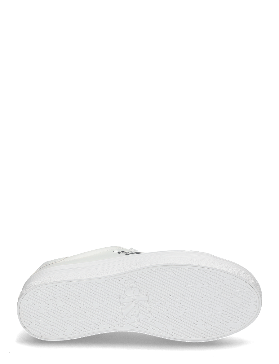 Calvin Klein - VULC FLATFORM LACEUP LOW LTH - bright white - 4