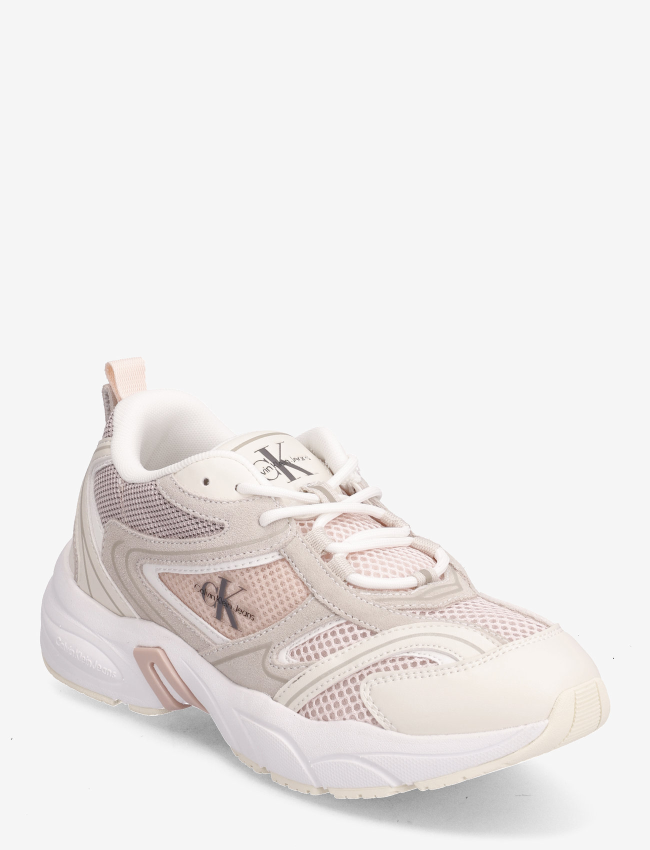 Calvin Klein - RETRO TENNIS SU-MESH WN - låga sneakers - peach blush/eggshell/creamy white - 0