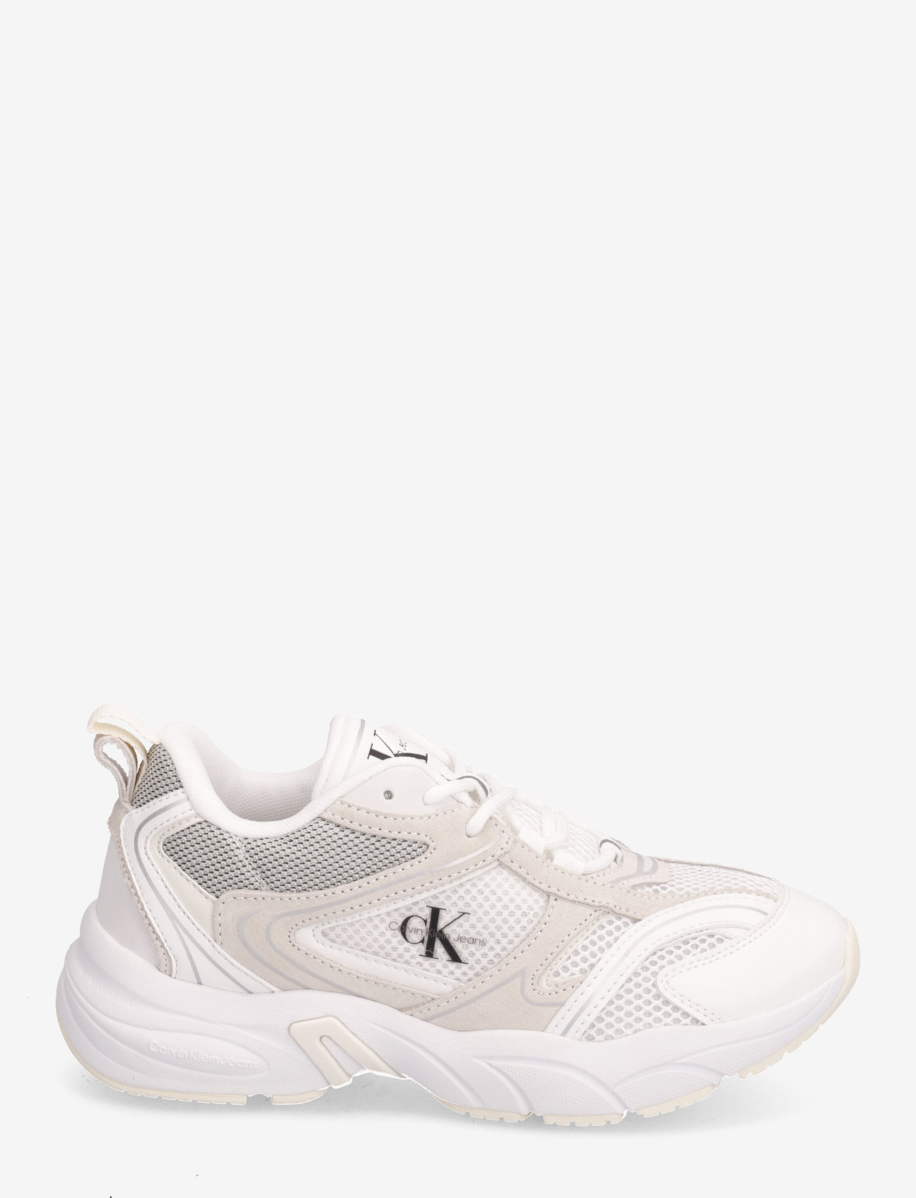 Calvin Klein - RETRO TENNIS SU-MESH WN - lage sneakers - bright white/creamy white - 1