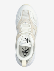 Calvin Klein - RETRO TENNIS SU-MESH WN - lage sneakers - bright white/creamy white - 3