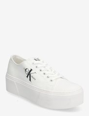 Calvin Klein - FLATFORM+ CUPSOLE LOW TXT - lave sneakers - white - 0