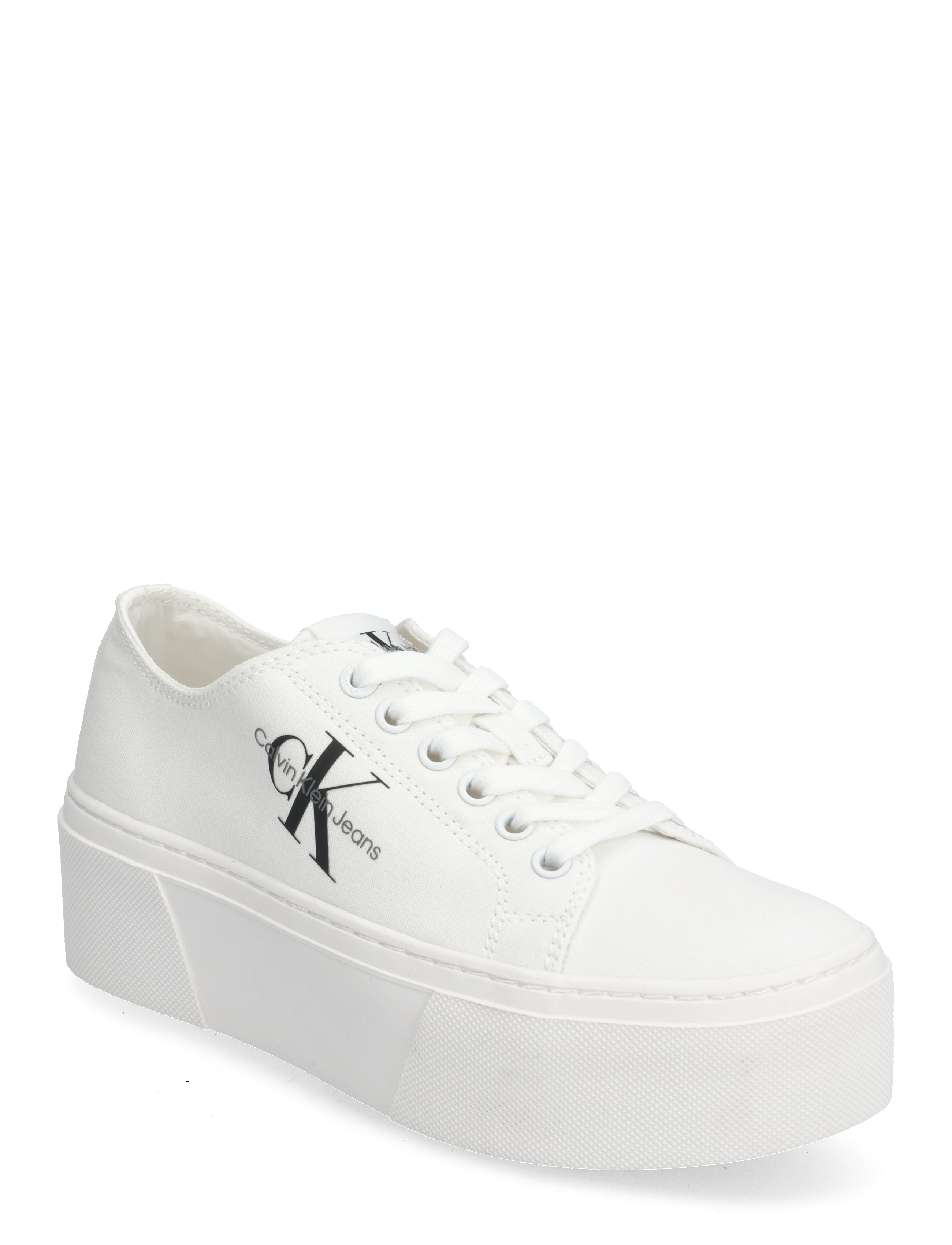 Calvin Klein FLATFORM+ CUPSOLE LOW TXT - Konfirmation - WHITE / white