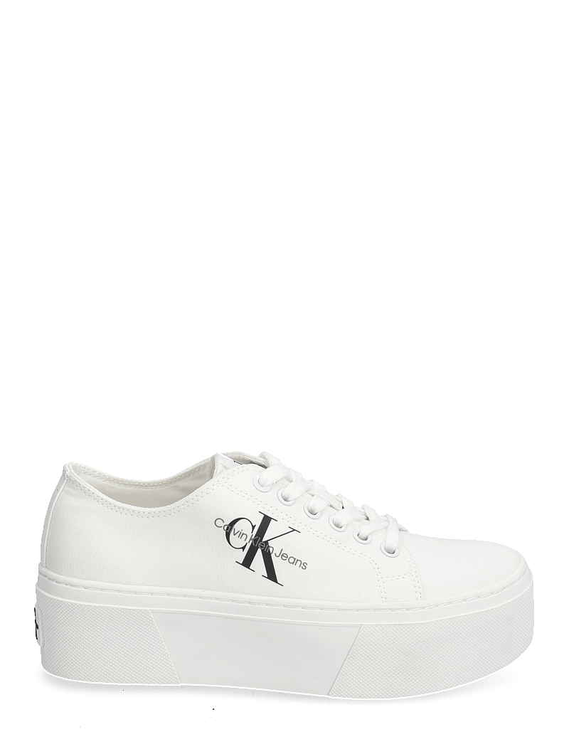 Calvin Klein - FLATFORM+ CUPSOLE LOW TXT - konfirmationstøj - white - 1