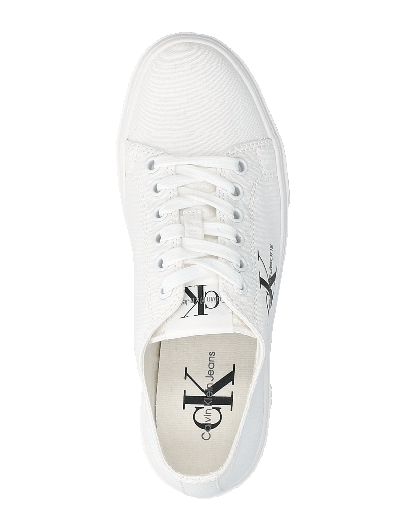 Calvin Klein - FLATFORM+ CUPSOLE LOW TXT - konfirmationstøj - white - 3