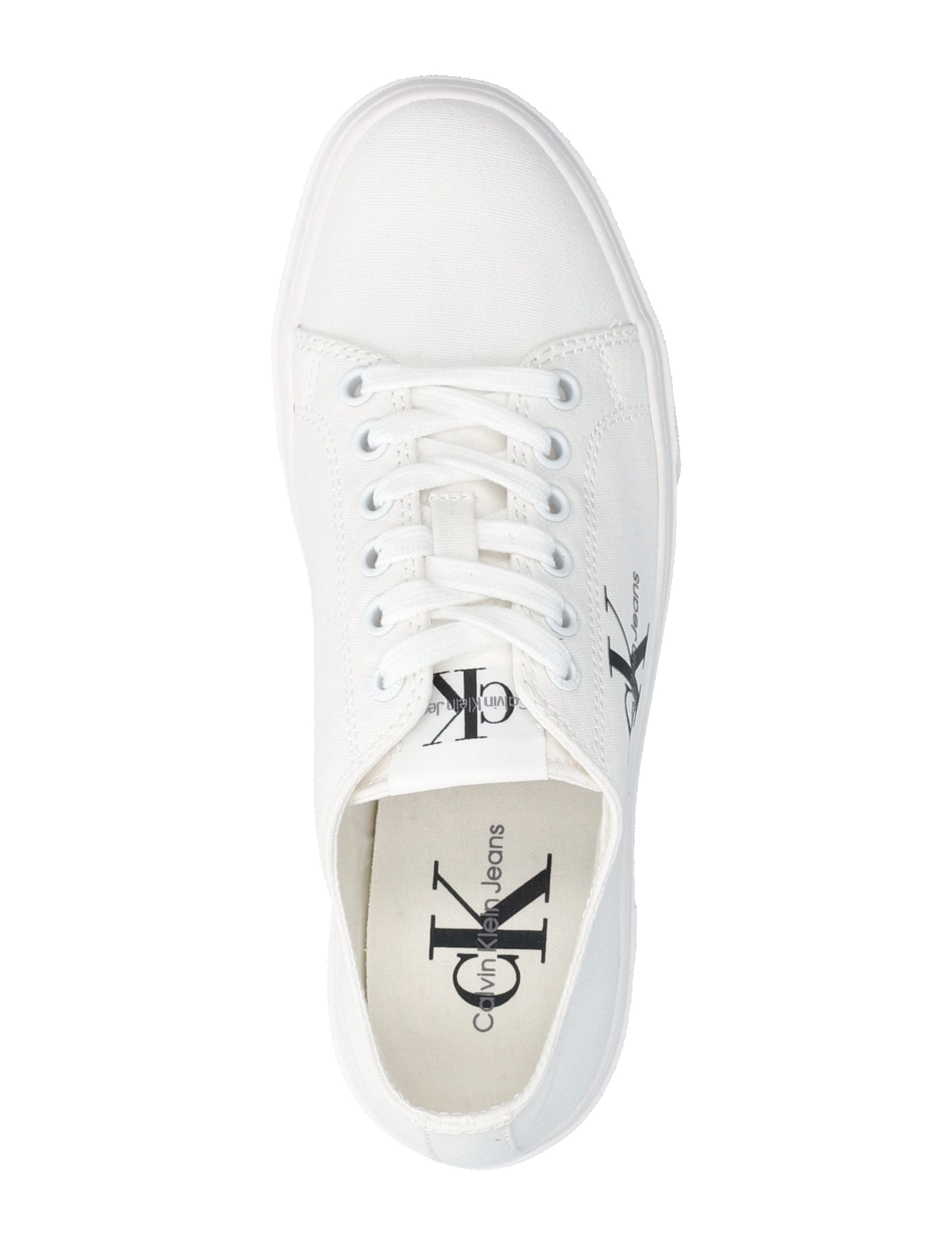 Calvin Klein - FLATFORM+ CUPSOLE LOW TXT - confirmation - white - 3