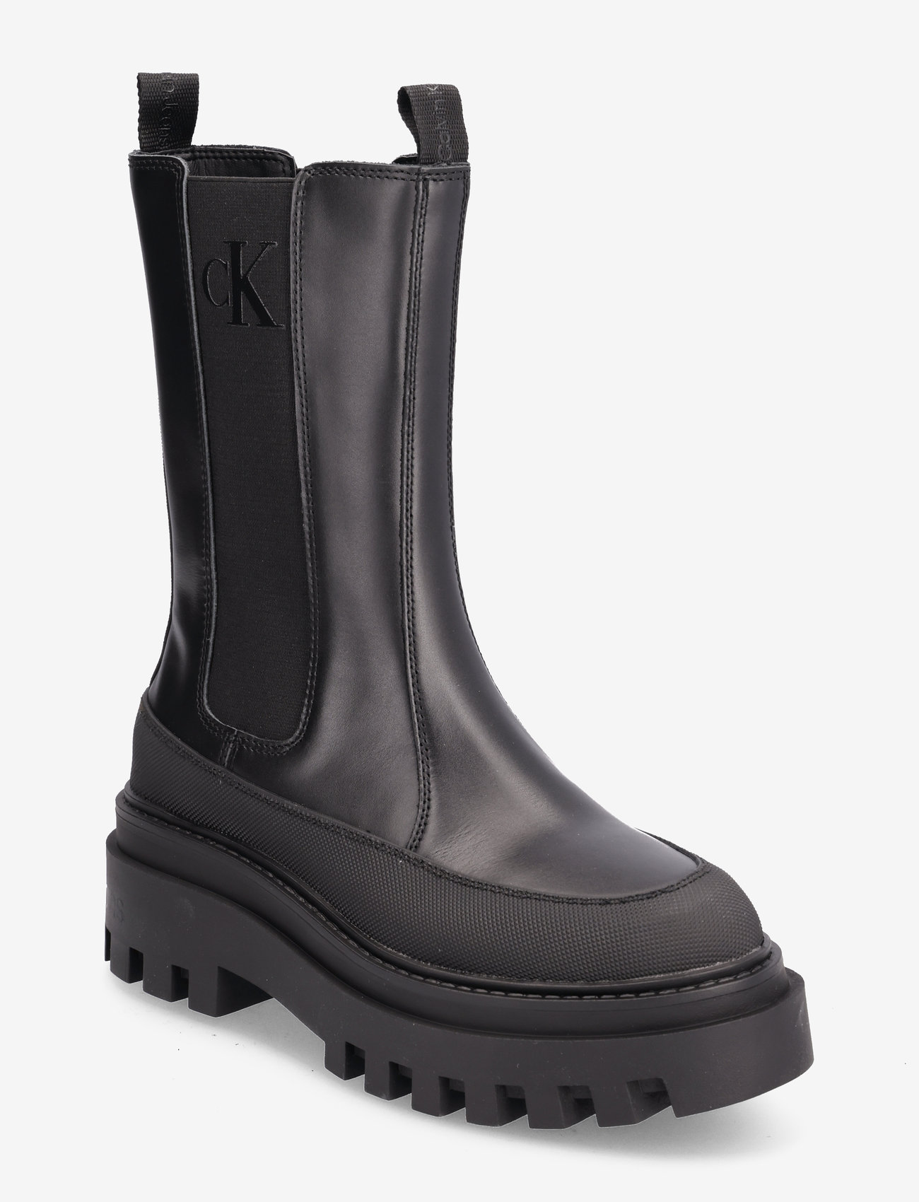 Calvin Klein - FLATFORM CHELSEA BOOT LTH WN - chelsea boots - triple black - 0