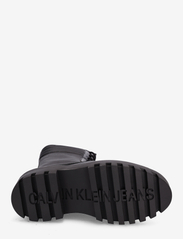 Calvin Klein - FLATFORM KNEE BOOT LACEUP LTH WN - nauhalliset nilkkurit - triple black - 4