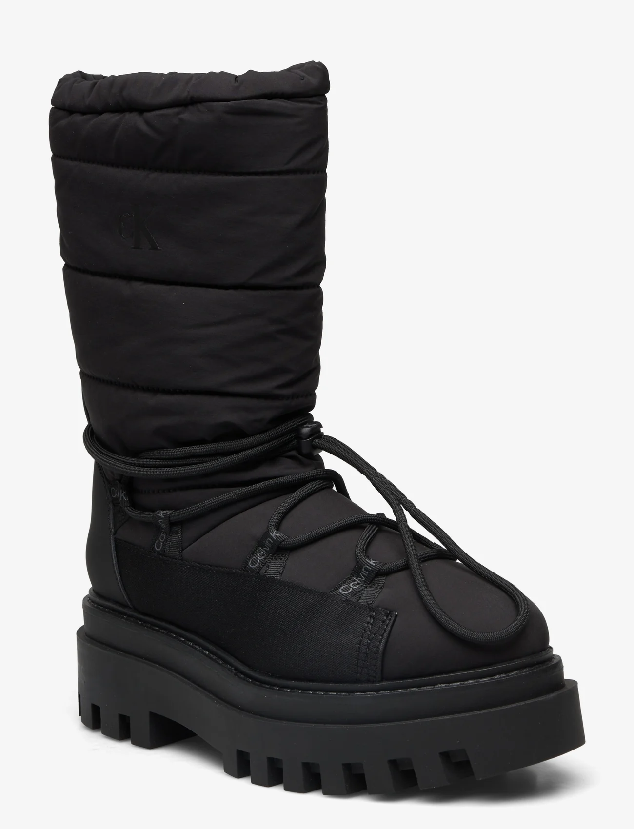 Calvin Klein - FLATFORM SNOW BOOT NYLON WN - shoes - triple black - 0