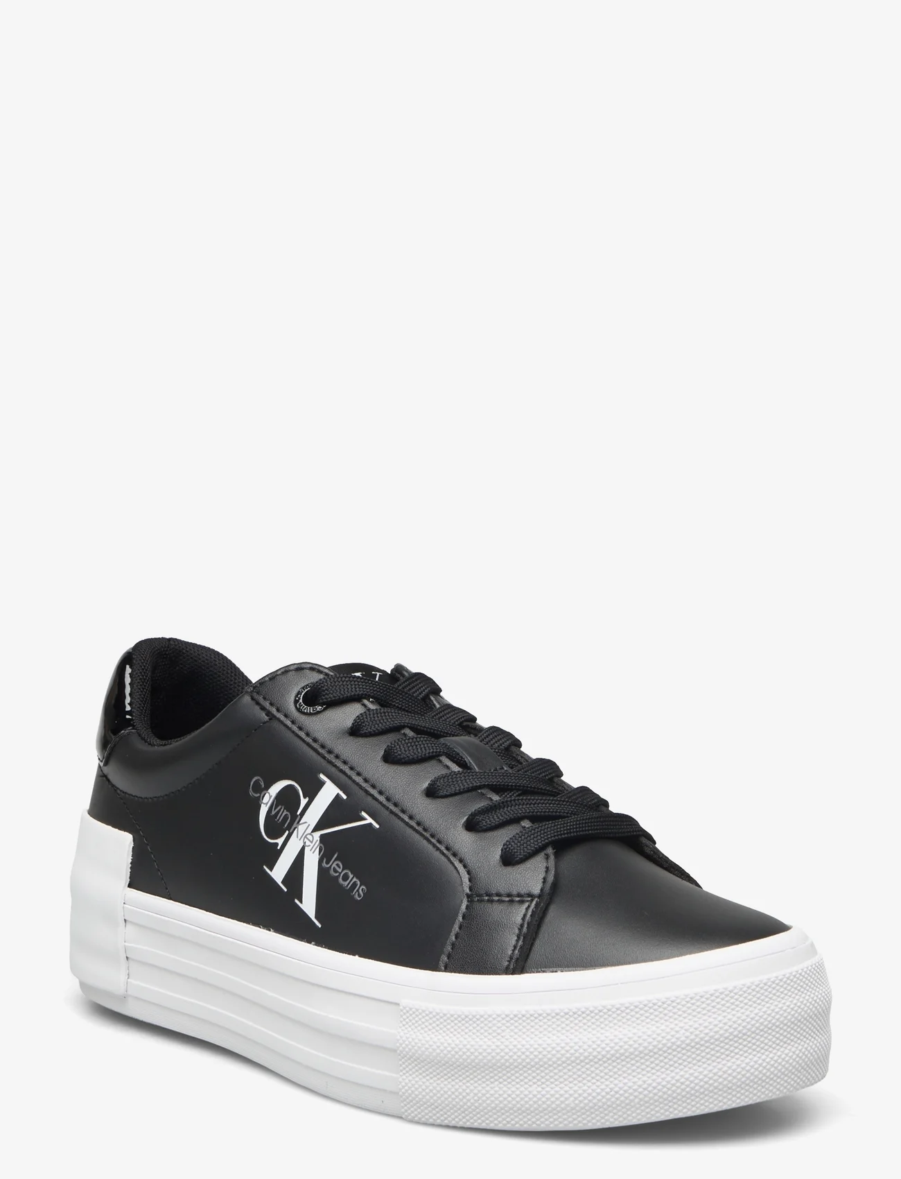 Calvin Klein - BOLD VULC FLATF LOW LACE LTH ML - low top sneakers - black/bright white - 0