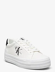 Calvin Klein - BOLD VULC FLATF LOW LACE LTH ML - low top sneakers - bright white/black - 0
