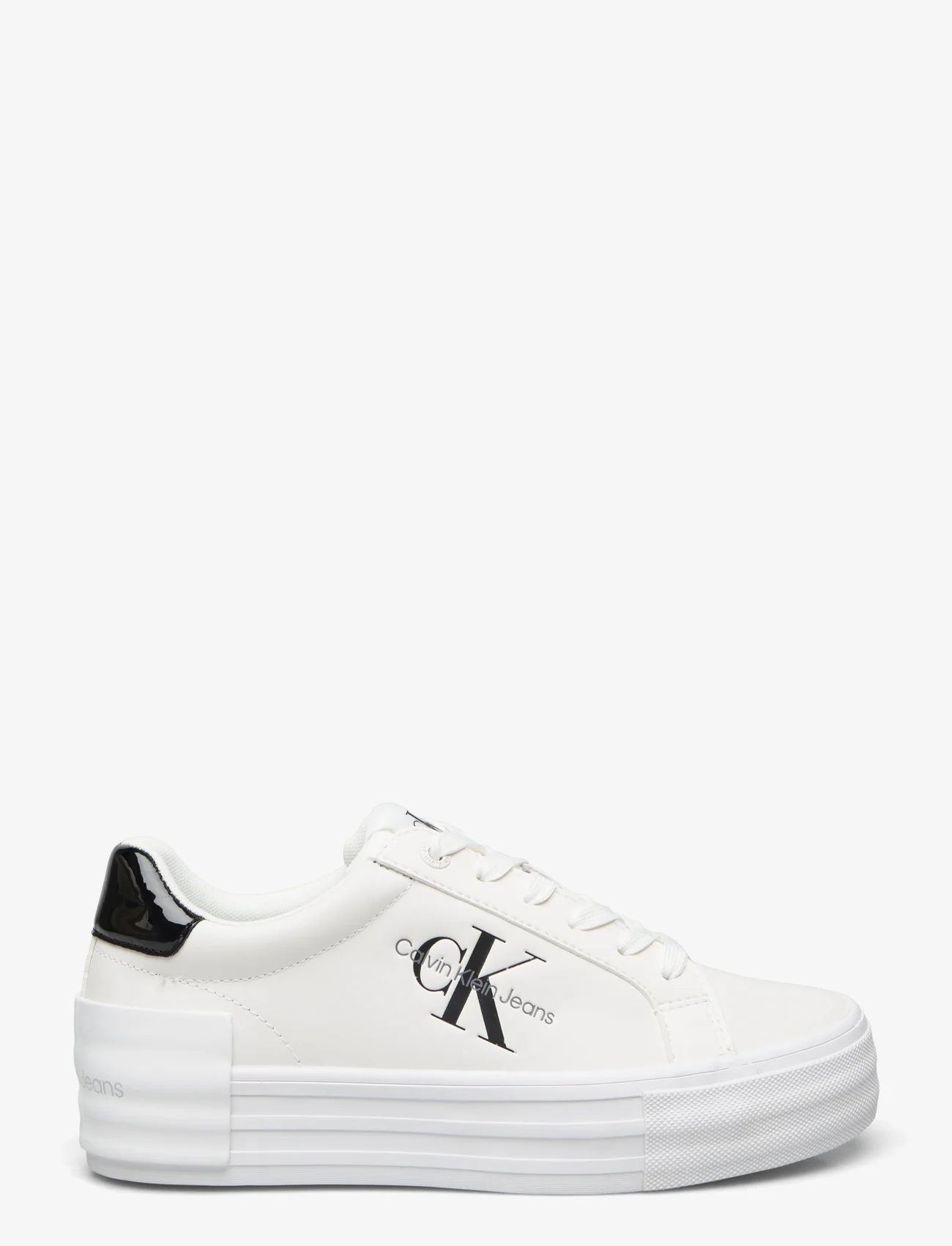 Calvin Klein - BOLD VULC FLATF LOW LACE LTH ML - low top sneakers - bright white/black - 1