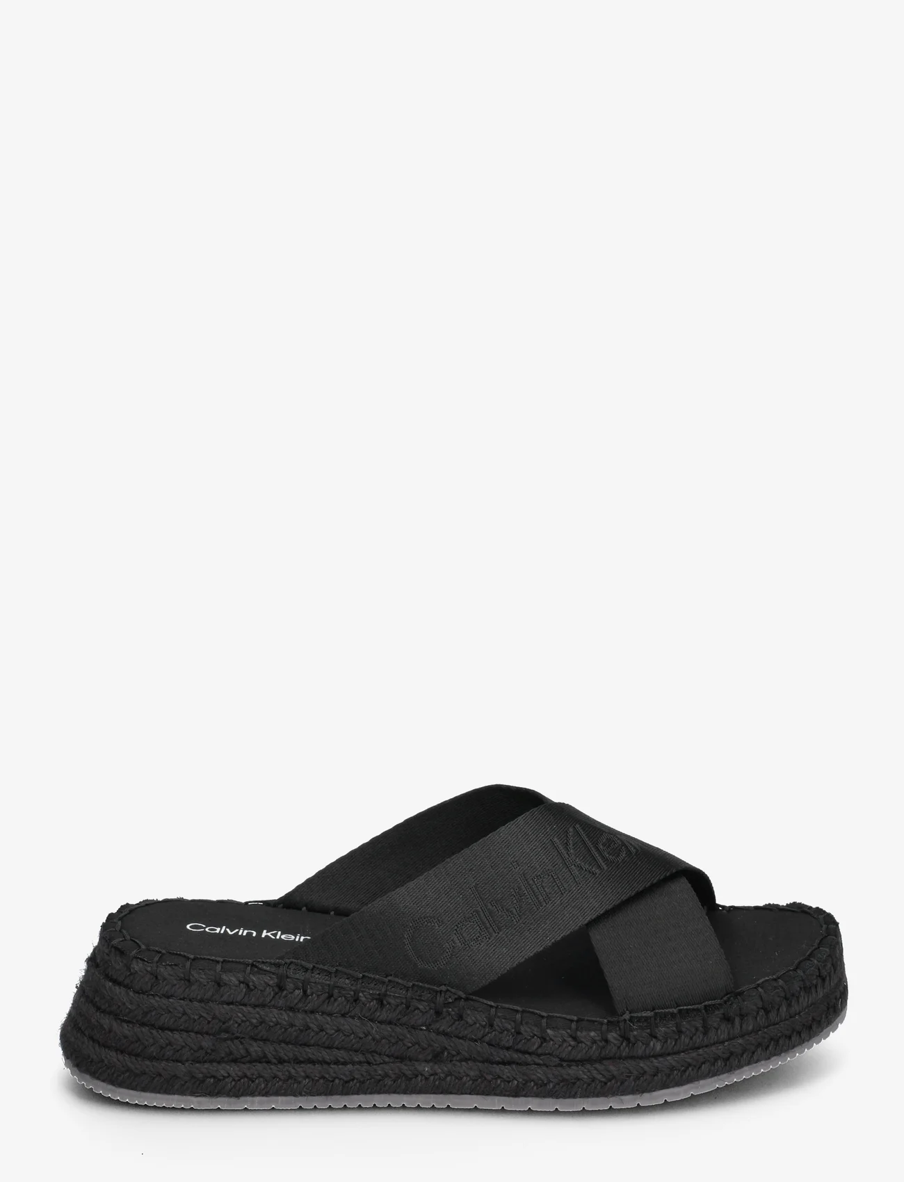 Calvin Klein - SPORTY WEDGE ROPE SANDAL MR - party wear at outlet prices - triple black - 1