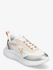Calvin Klein - EVA RUNNER LOW LACE MIX ML WN - lave sneakers - b white/whisper pink//silver - 0