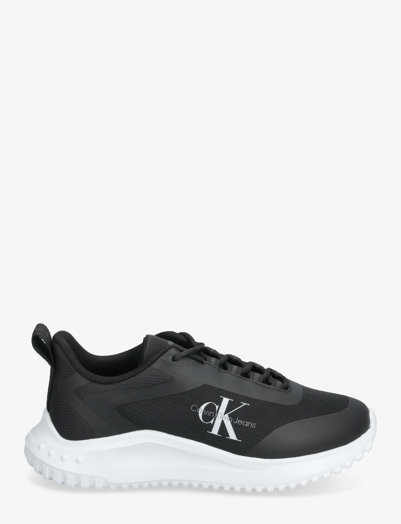 Calvin Klein - EVA RUNNER LOW LACE MIX ML WN - lave sneakers - black/bright white - 1